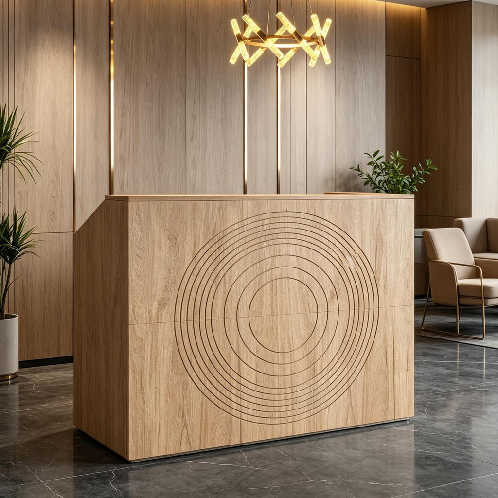 Modern  Reception Desk 46.46'' with Cable Grommet for Salon And Home Office Front Counter