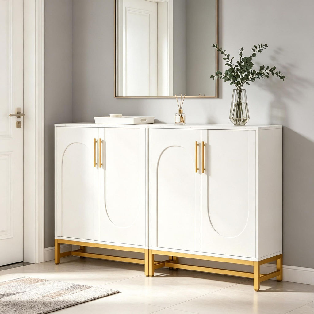 Modern Sideboard Buffet Storage Cabinet with Adjustable Shelves for Kitchen Dining Room Organization