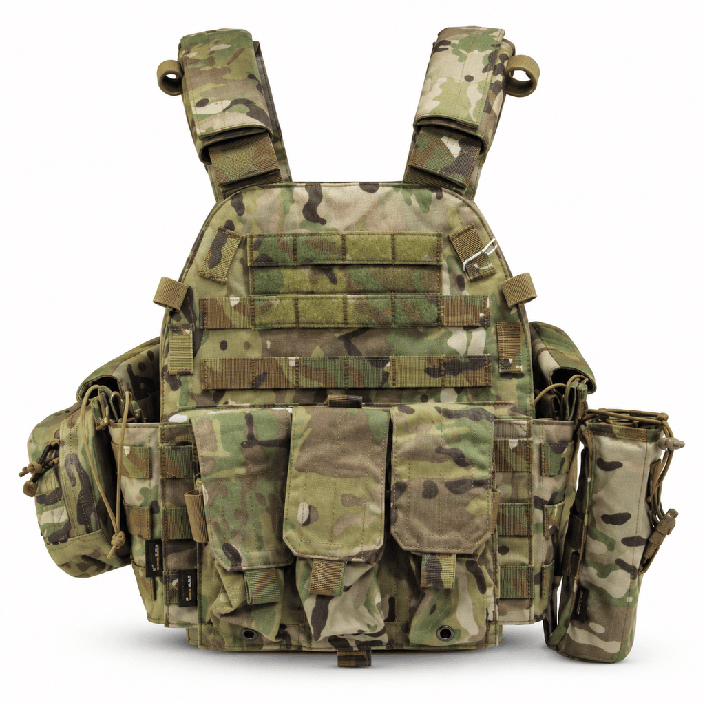 Modular Tactical Vest for Men, Adjustable Outdoor Training Chest Rig with MOLLE Webbing and Multi-Pouch Storage