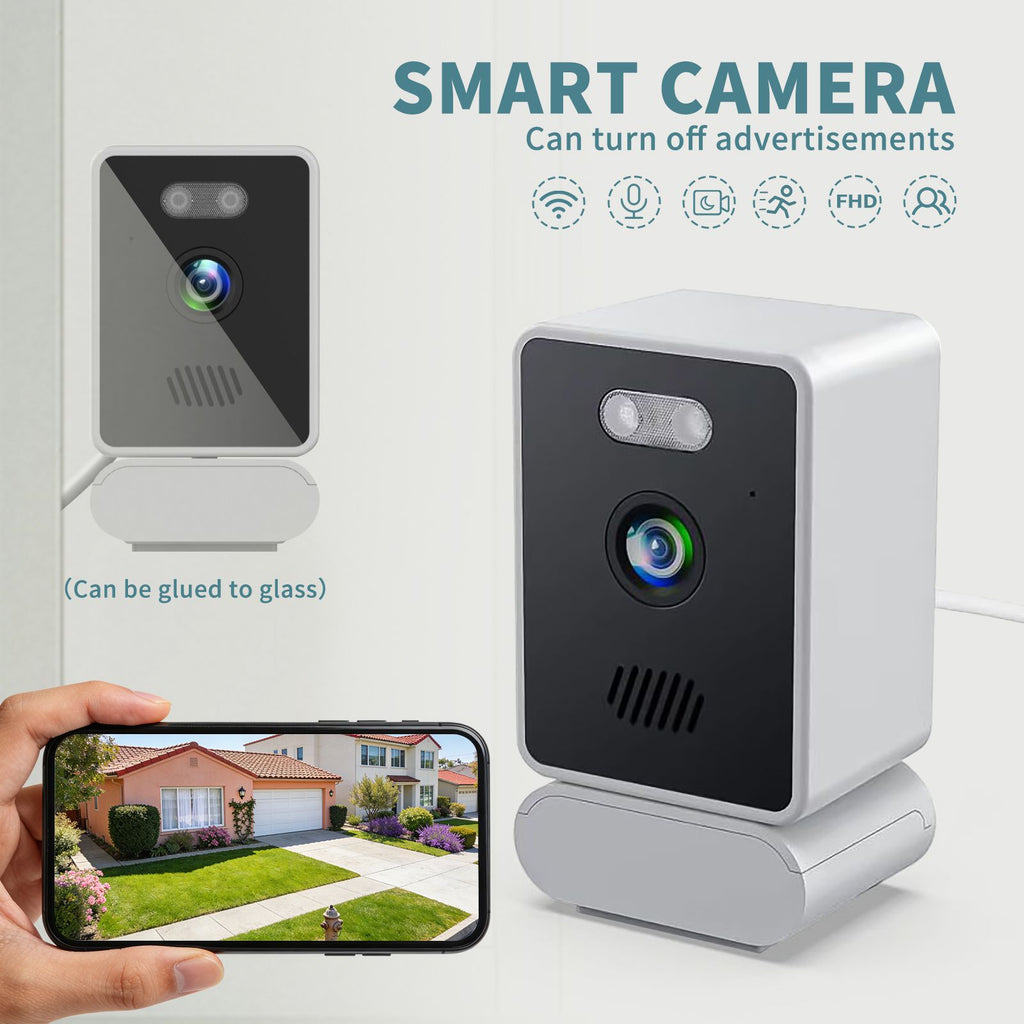 Multi angle window monitoring camera, 360 ° rotating base, home indoor security, wireless WiFi connection, real-time streaming