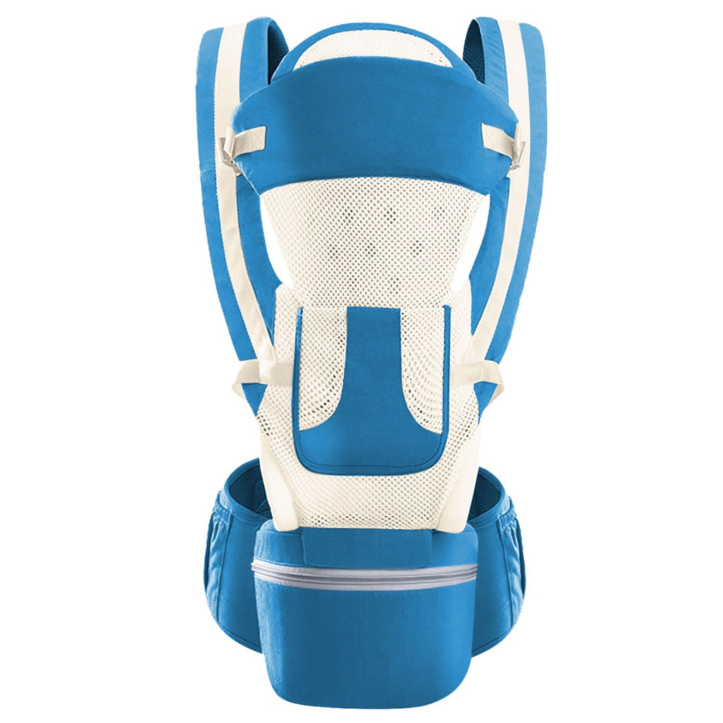 Multifunctional Baby Carrier With Hip Seat Head Hood Front Back Side Carrying All Position Ergonomic Adjustable Infant Carrier For 0-4 Years Old Newborns Under 55LBS Weight