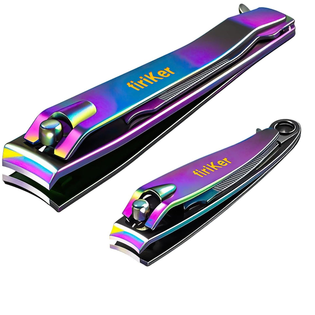Nail Clipper Set, Sturdy Stainless Steel Fingernails & Toenails Clippers & Nail File, Sharp Effortless Fingernail Toenail Trimmer, Portable Nail Cutter for Women Men