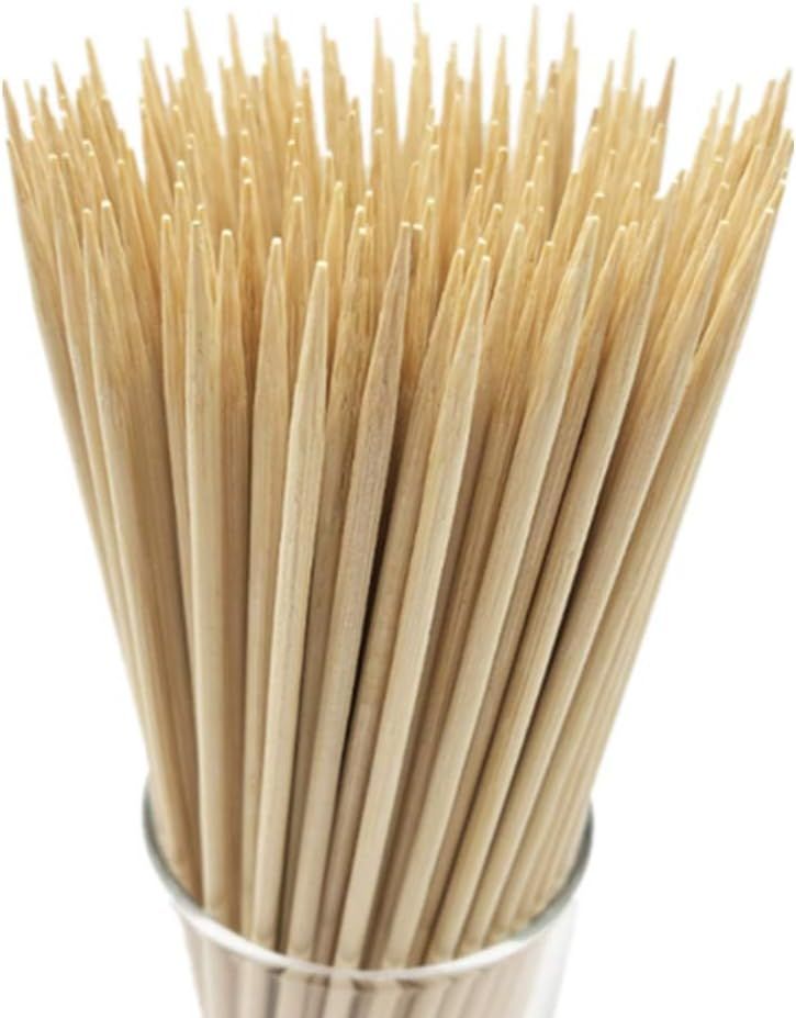 Natural Bamboo Skewers Sticks for Appetiser,  Fruit, Cocktail, Kabobm, Chocolate Fountain, Grilling, Barbecue, Kitchen, Crafting and Party