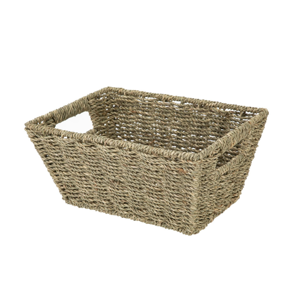 Natural Handwoven Seagrass Basket Rectangle