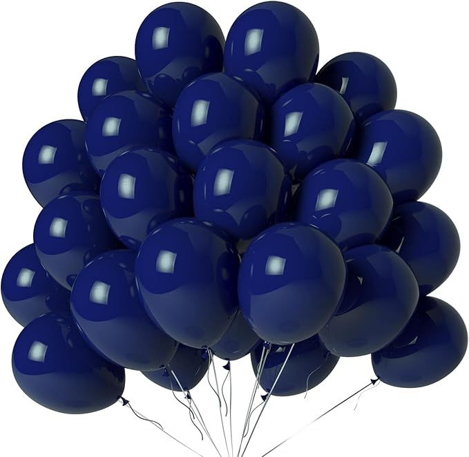 Navy Blue Balloons 100 Pack 12 Inch Dark Blue Latex Balloons for Baby Shower Wedding Graduation Birthday New Year Party Decorations