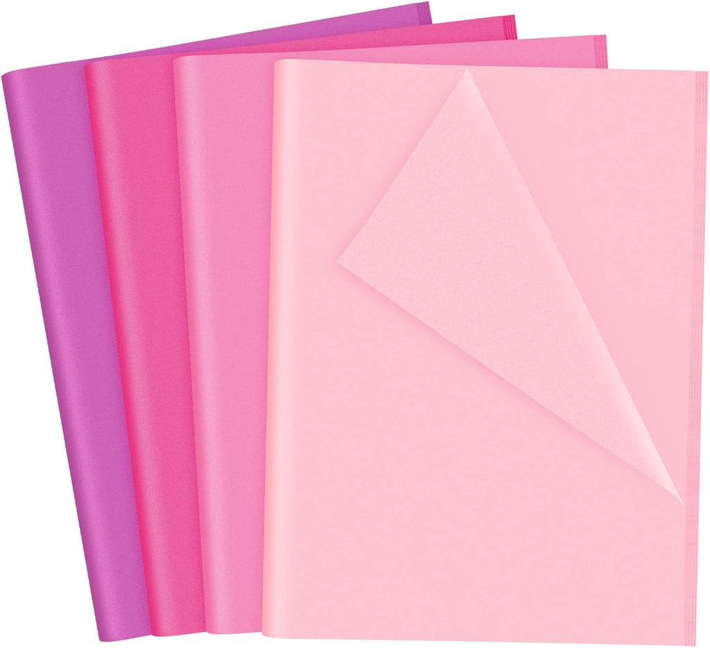 NEBURORA 108Sheets Pink Gift Tissue Paper Valentine's Day Tissue Paper Wrap Tissue for Packaging Presents Crafts Bouquets and Art Craft DIY Floral Birthday Party Festival