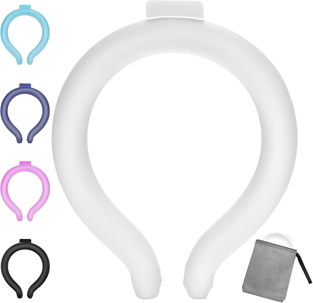 Neck Cooling Tube, Wearable Body Cooler Freeze Below 64°F with Insulated Bag, Reusable Cooling Neck Wraps for Summer, Outdoor Sports, Hiking, Travel, Hot Weather Relief for Men & Women