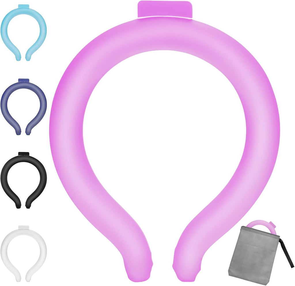 Neck Cooling Tube, Wearable Body Cooler Freeze Below 64°F with Insulated Bag, Reusable Cooling Neck Wraps for Summer, Outdoor Sports, Hiking, Travel, Hot Weather Relief for Men & Women
