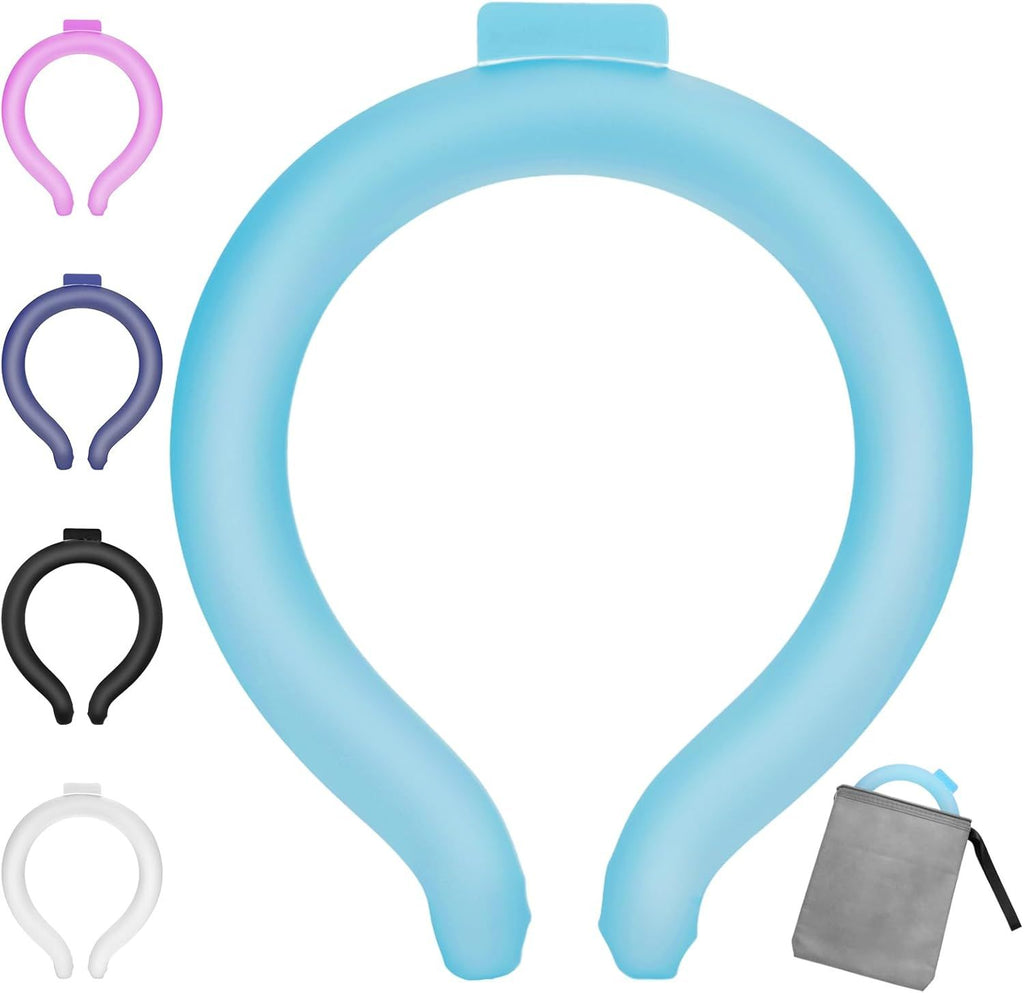 Neck Cooling Tube, Wearable Body Cooler Freeze Below 64°F with Insulated Bag, Reusable Cooling Neck Wraps for Summer, Outdoor Sports, Hiking, Travel, Hot Weather Relief for Men & Women