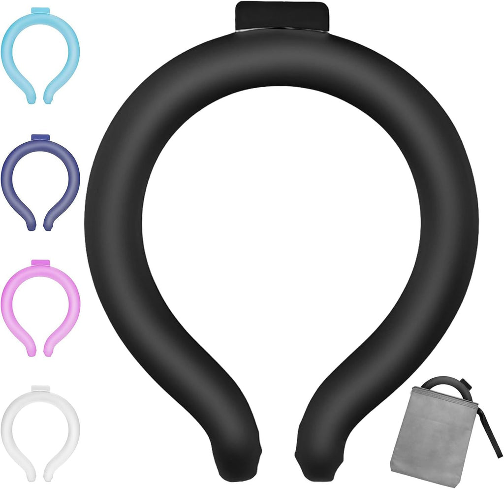 Neck Cooling Tube, Wearable Body Cooler Freeze Below 64°F with Insulated Bag, Reusable Cooling Neck Wraps for Summer, Outdoor Sports, Hiking, Travel, Hot Weather Relief for Men & Women