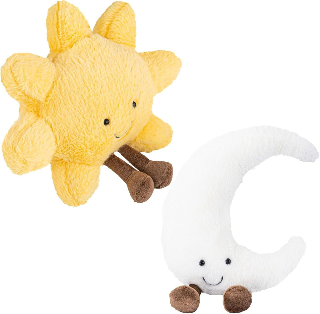 New Sun Plush Moon Plush Toy, Soft Sun Moon Stuffed Animal Plush Doll Toys Suitable for Room Decoration Pillows, Fun Gift Ideas for Boys and Girls