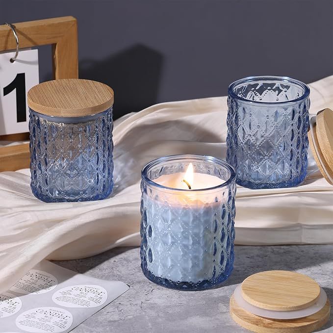 NITIME 15pcs  Candle Jars for Making Candles Glass Candle Vessels