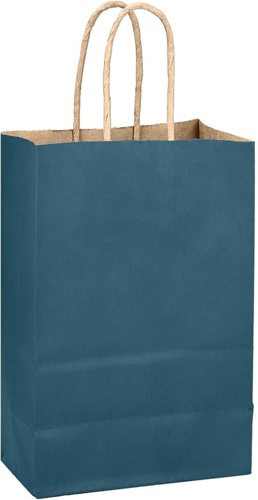 nk Blue Gift Bag with Handles Bulk 24Pcs Paper Bags -8.3"x6"x3. 15" Party Favor Bags - Solid Color