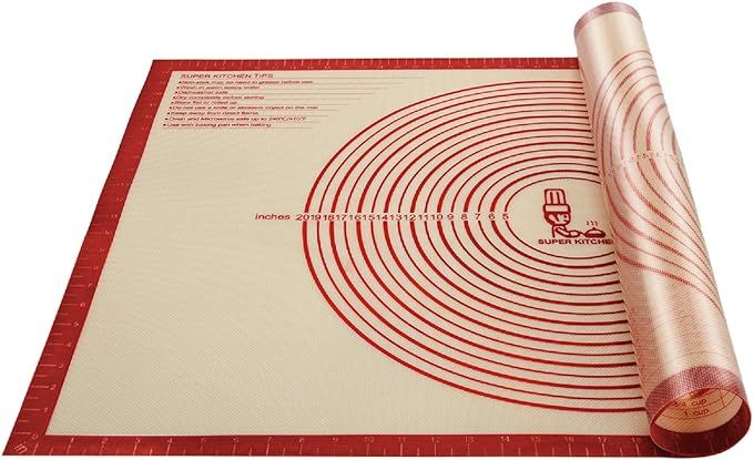 Non-slip Silicone Pastry Mat Extra Large with Measurements 36''By 24'' for Baking Mat, Counter/Dough Rolling/Oven