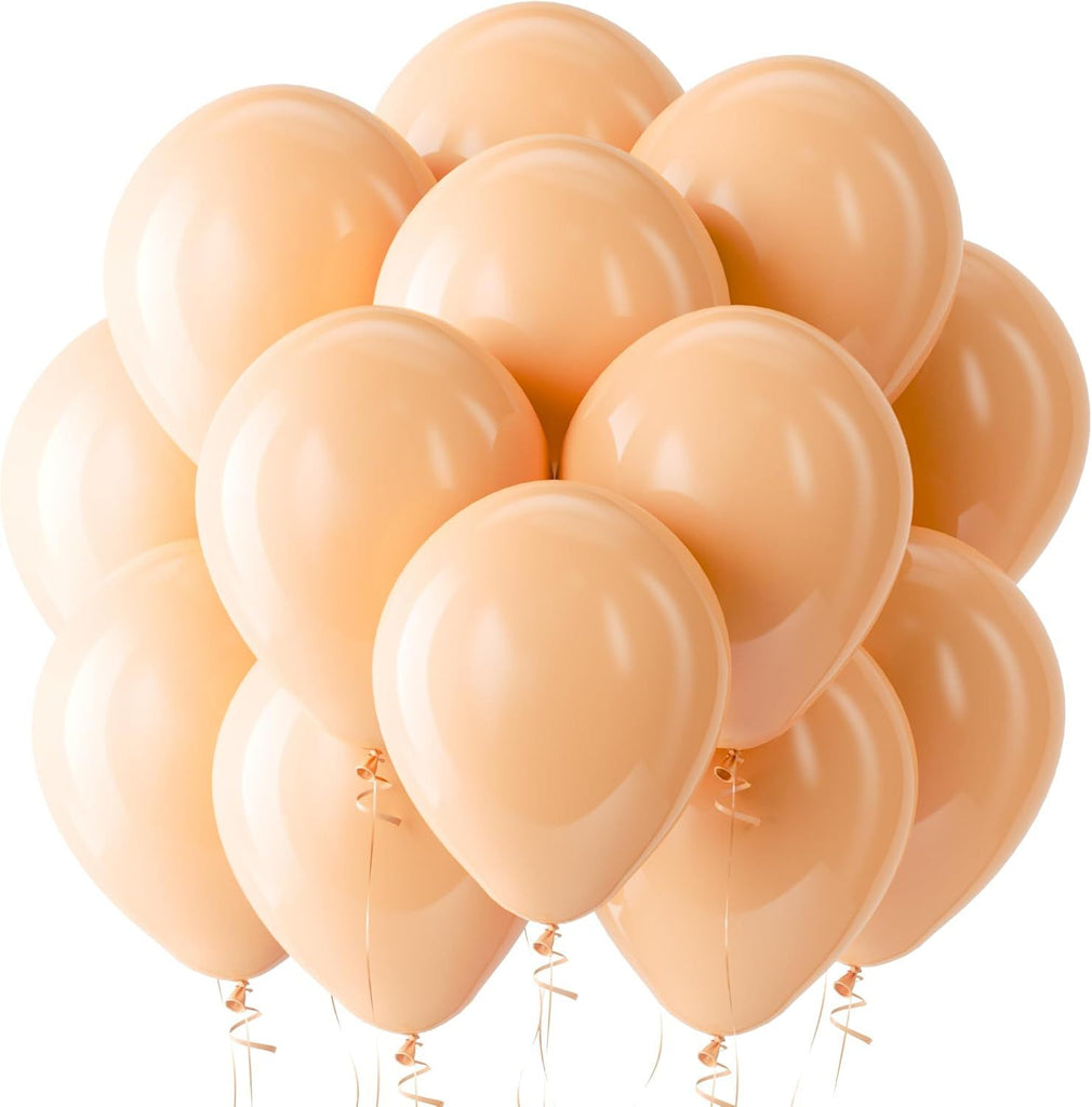 Nude Balloons Latex Party Balloons - 100 Pack 12 inch Round Helium Sand Nude Balloons for Birthday Wedding Bridal Shower Party Decorations