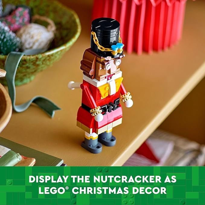 Nutcracker Christmas Decor - Building Toys for Kids, Boys & Girls, Ages 8+ - Nutcracker Decorations for Home - Gift Ideas for Christmas - Moveable Arms & Mouth - 40640