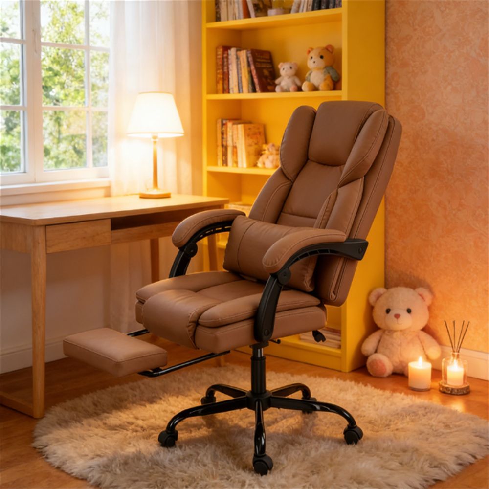 Office chair, lounge chair, computer chair, brown