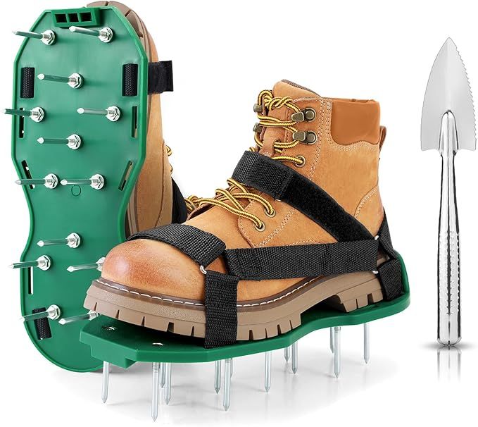 Ohuhu Lawn Aerator Shoes with Hook  Loop Straps All New Unique Design