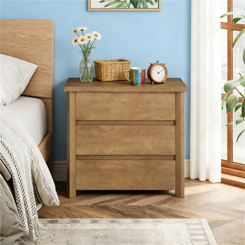 Old SKU:D01027HJNKA   Bedside table, storage cabinet, nightstand with large storage space and space saving design