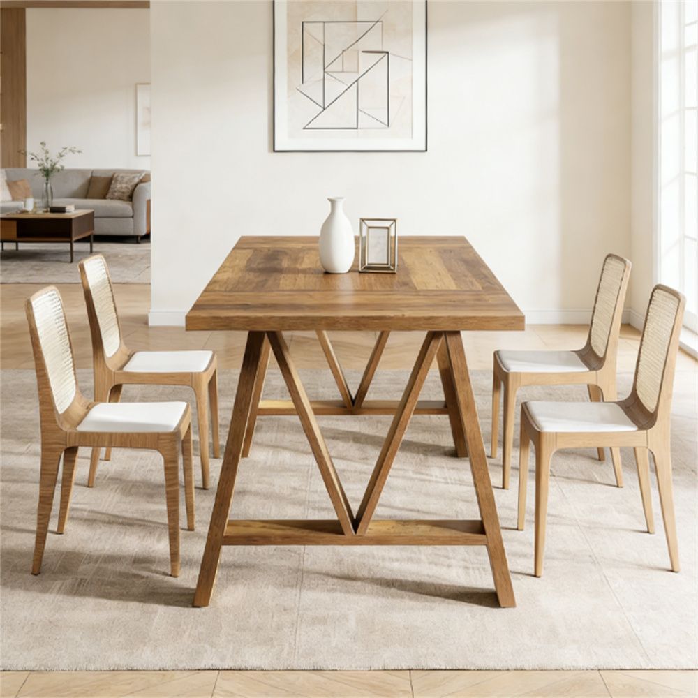 old SKU:D01027HXT8Y   Dining table, wooden dining table, rectangular dining table, kitchen dining table