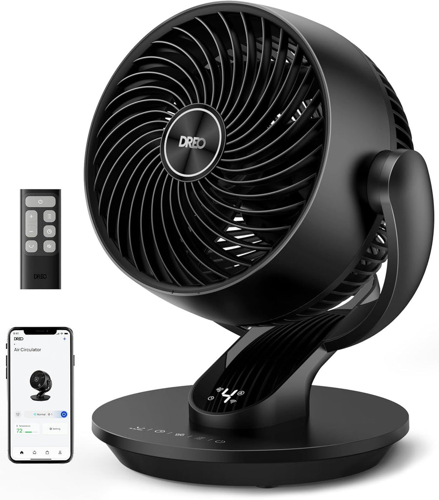 Oscillating Fan for Bedroom, 13 Inch Quiet Table Fans for Home Whole Room, 75ft Powerful Airflow, Desk Air Circulator Fan with Remote, 120° Adjustable Tilt, 4 Speeds, 8H Timer, for Office Desktop