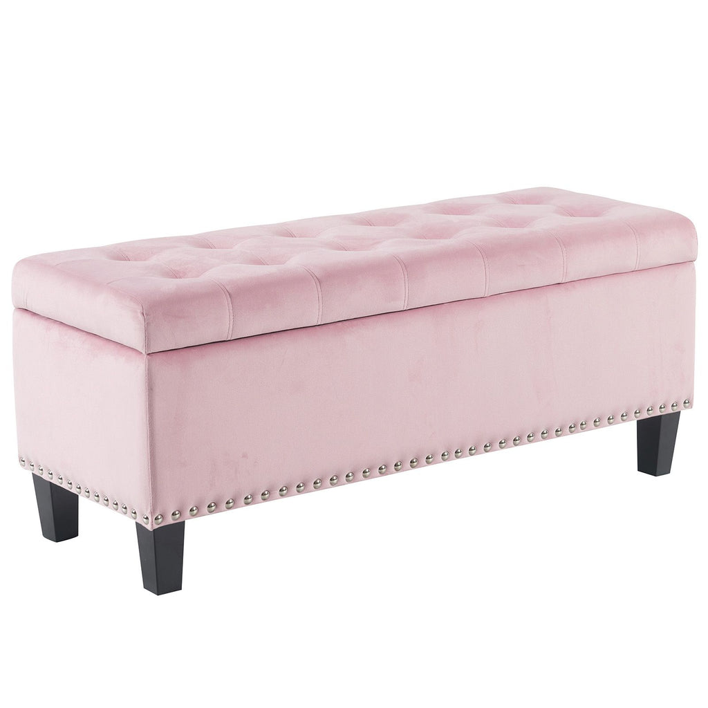 Ottoman with Storage,Foot Rest Bench Bag Floor Chair for Bedroom or Entryway in Gray