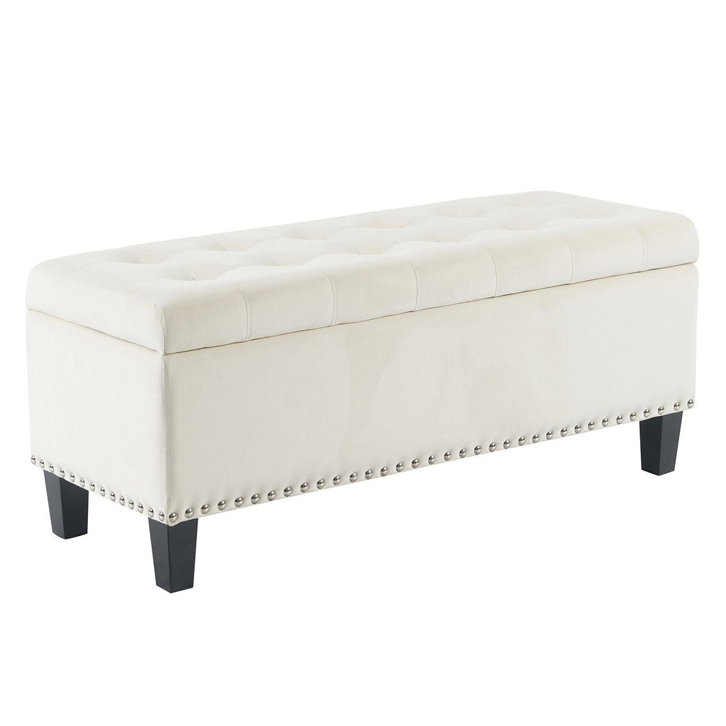 Ottoman with Storage,Foot Rest Bench Bag Floor Chair for Bedroom or Entryway in Gray
