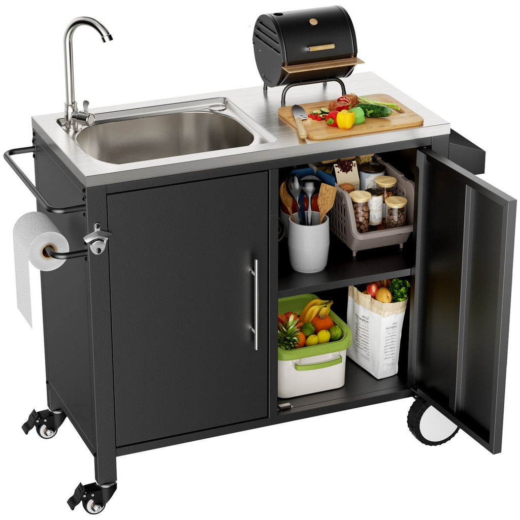Outdoor Grill Cart with Storage