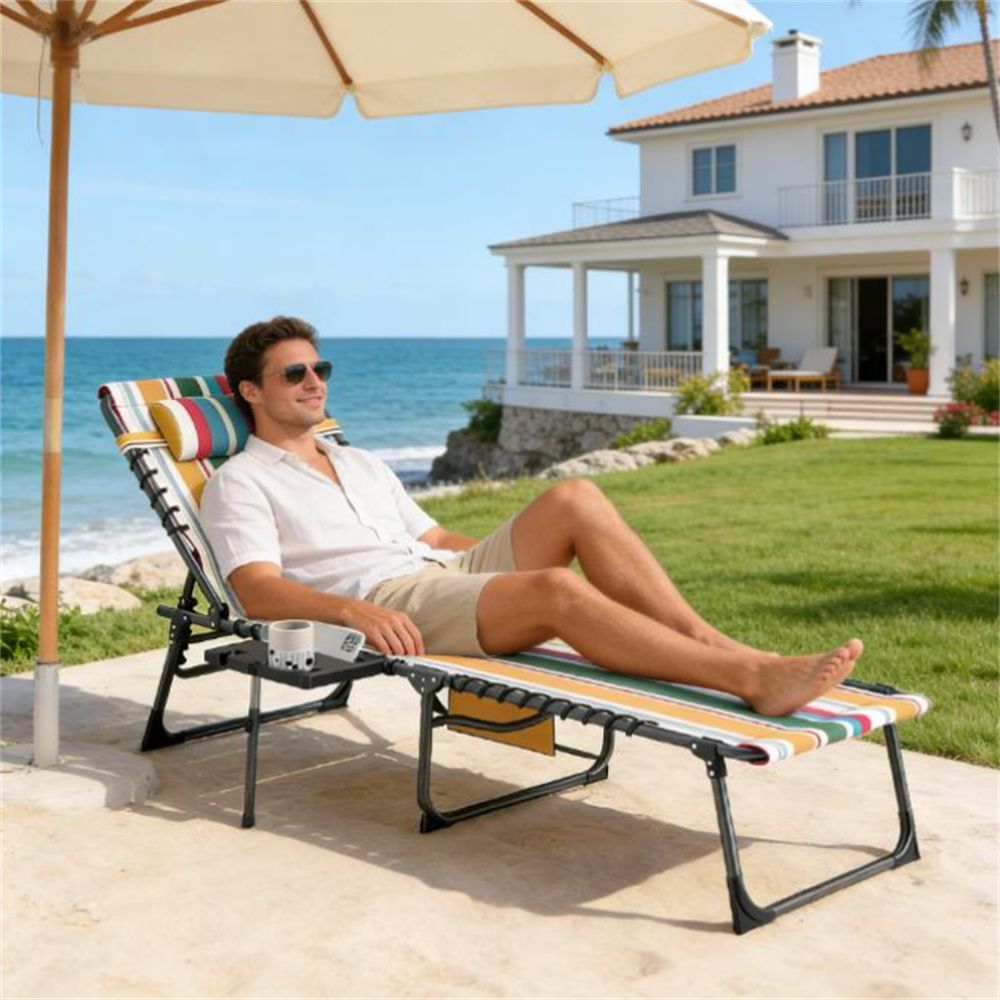 Outdoor lounge chair, sun chair, courtyard chair, mixed color