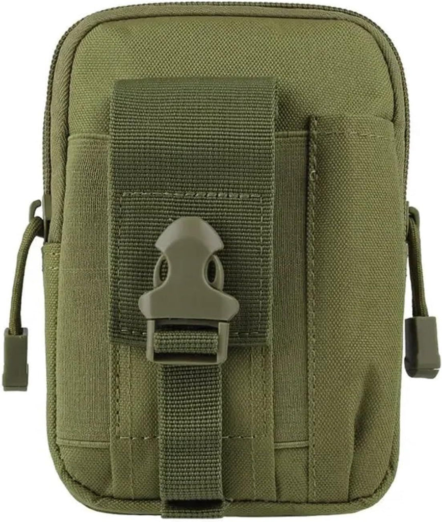 Outdoor Men Waist Pack Bag Pouch Waterproof Tactical Military Sport Hunting Belt Nylon Mobile Phone Bags Travel Tools(Army green)