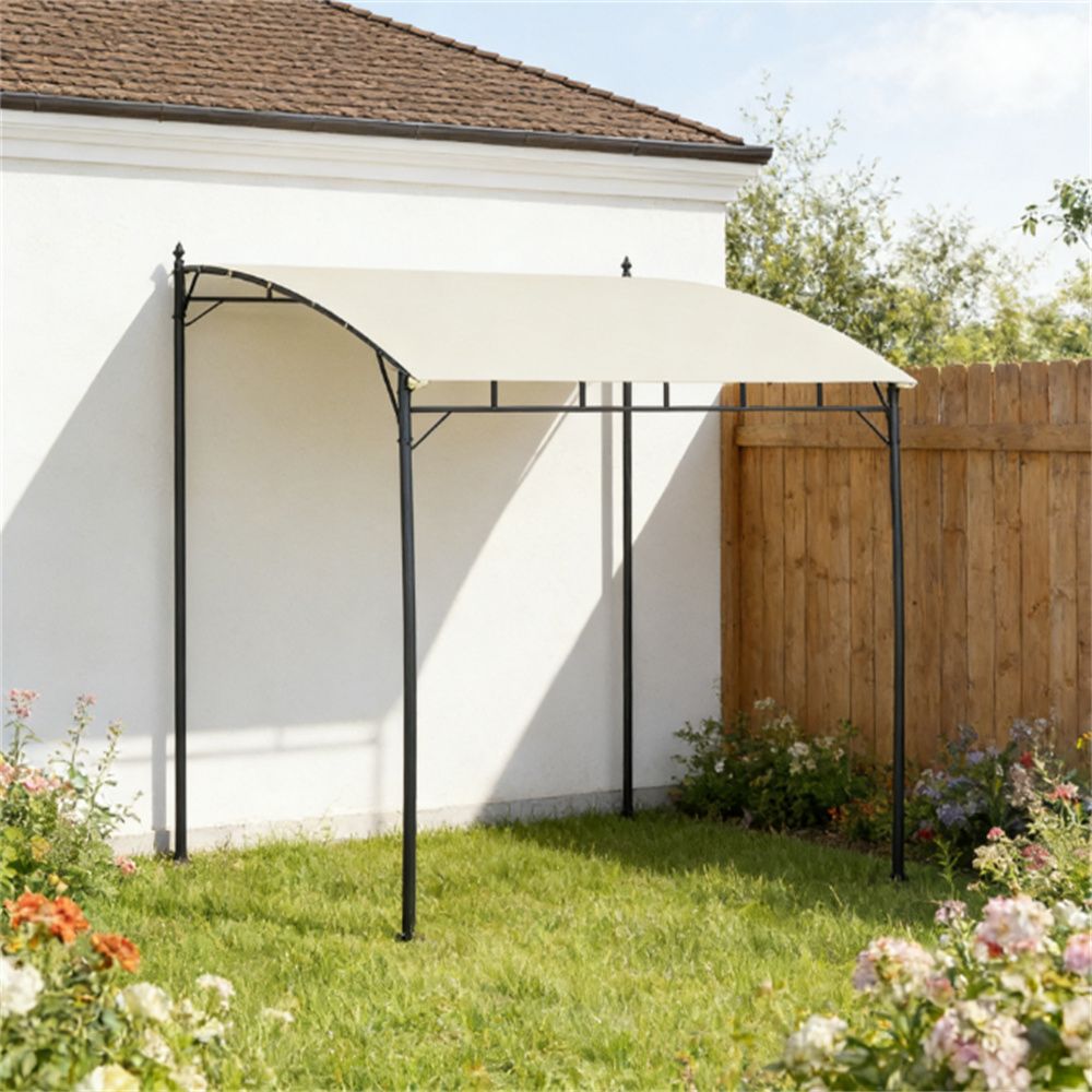 Outdoor pavilion, garden sunshade, cream
