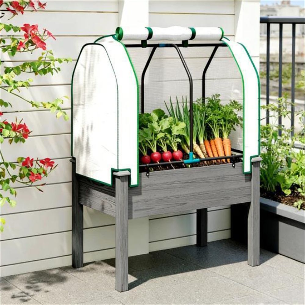 Outdoor planting box, dark gray, suitable for fruits, vegetables, and flowers
