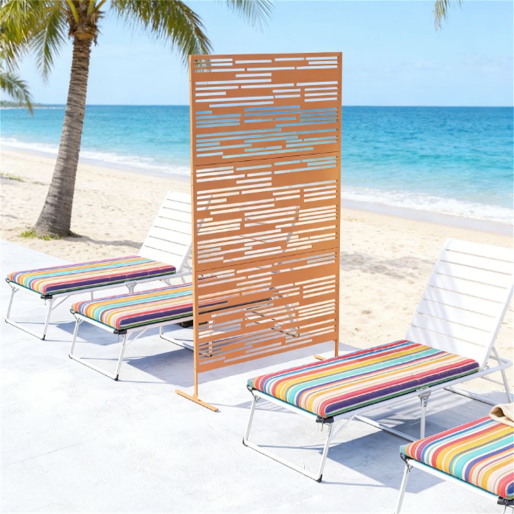 Outdoor privacy screen, decorative privacy fence, room divider, brown