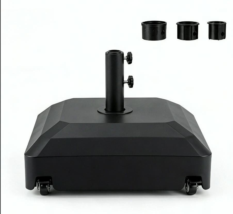 Outdoor Umbrella Base with Wheels -  Water  Sand Weighted Stand for Patio Canopy Support