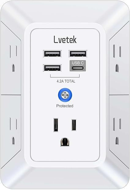 Outlet Extender Plug Wall Outlets USB Charging Ports