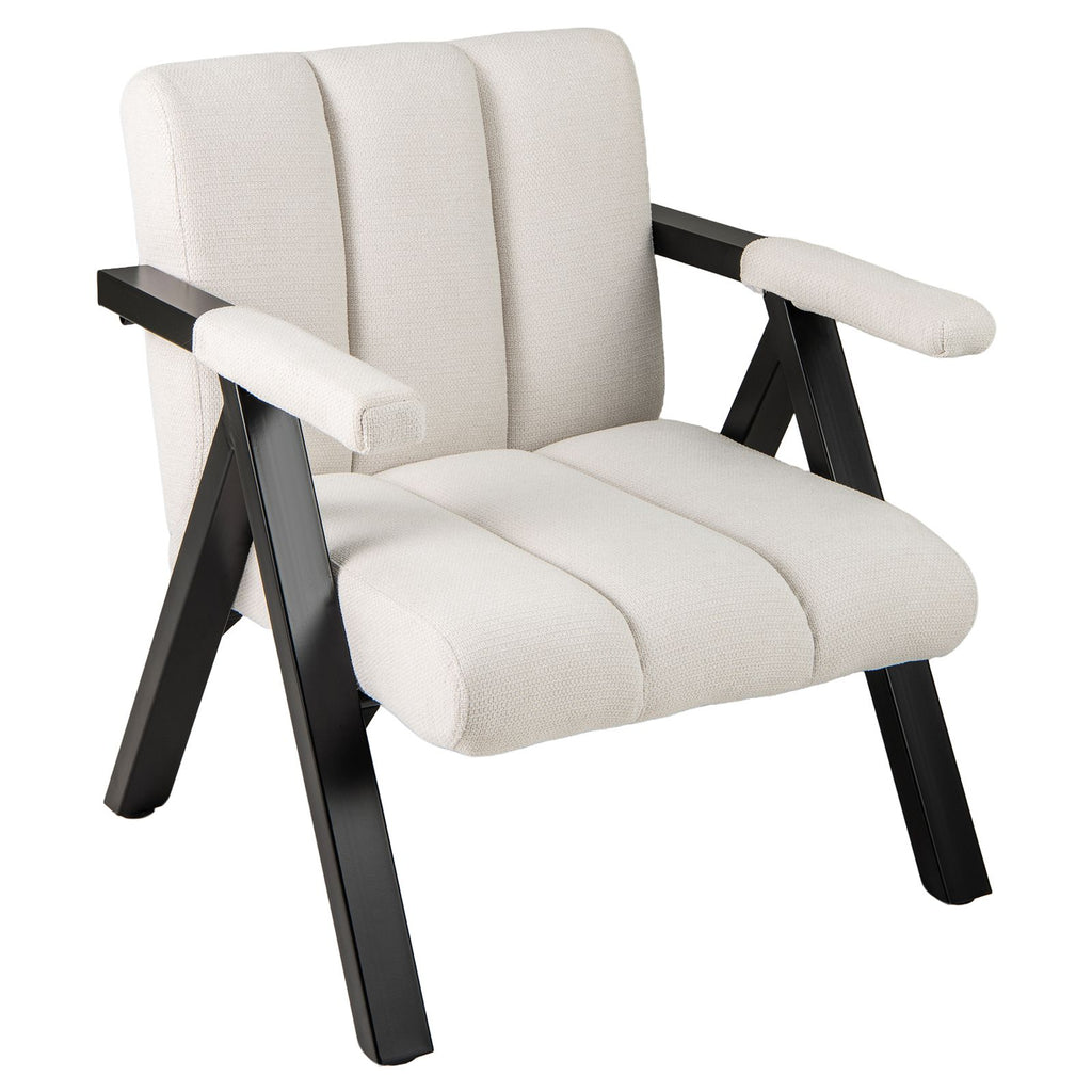 Oversized Accent Chair with Metal Frame and Armrests