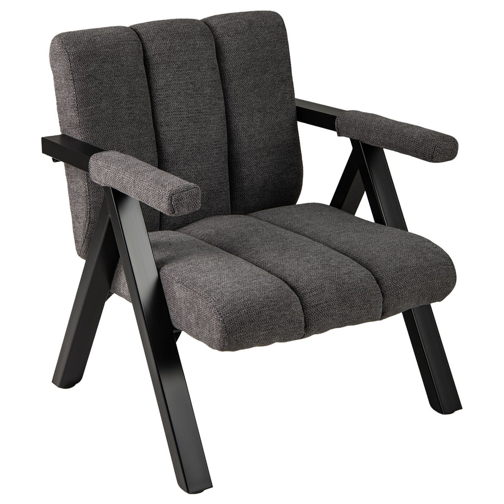 Oversized Accent Chair with Metal Frame and Armrests