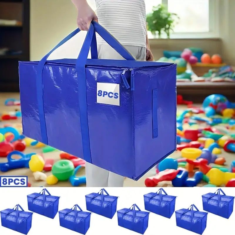 Oversized Mobile Bag With Reinforced Handle, Heavy-duty Storage Handbag, Used For Storing Clothes, Moving Supplies, Christmas Gifts, Sundries, Moving Items, Opaque MateriaOversized Mobile Bag With