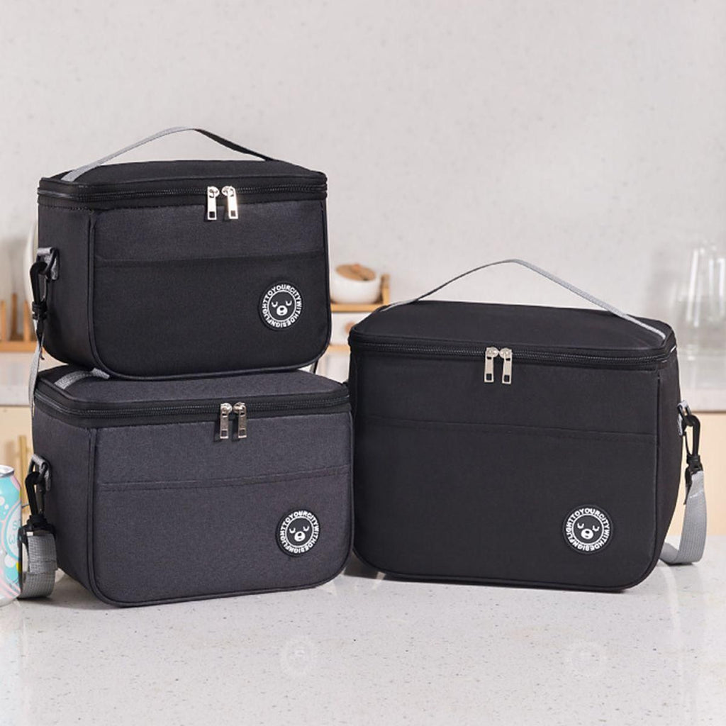 Oxford cloth insulated lunch box bag with thick aluminum foil for long-term cold insulation and portable crossbody dual-use lunch box bag