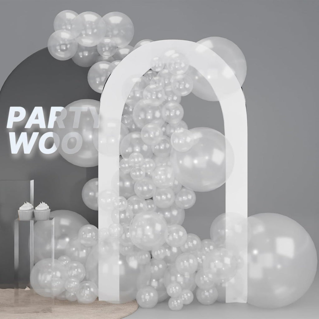 PartyWoo Clear Balloons 100pcs Different Sizes of 36 18 12 10 5 Inch Transparent Balloon Arch Kit for Graduation Wedding Baby Shower Bridal Shower Anniversary Birthday Party Decorations Clear-Y2