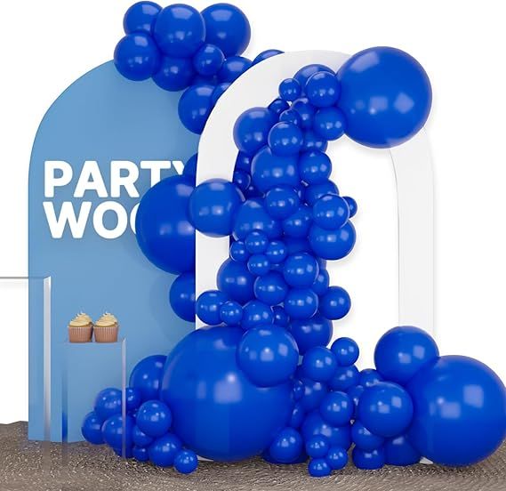 PartyWoo Navy Blue Balloons 100pcs Different Sizes of 36 18 12 10 5 Inch Dark Blue Balloon Arch Kit Garland for Graduation Wedding Sports Theme Boy Baby Shower Men Birthday Party Decorations Blue-Y72