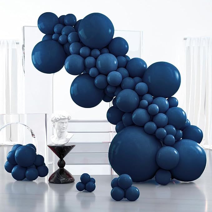 PartyWoo Navy Blue Balloons 100pcs Different Sizes of 36 18 12 10 5 Inch Dark Blue Balloon Arch Kit Garland for Graduation Wedding Sports Theme Boy Baby Shower Men Birthday Party Decorations Blue-Y72