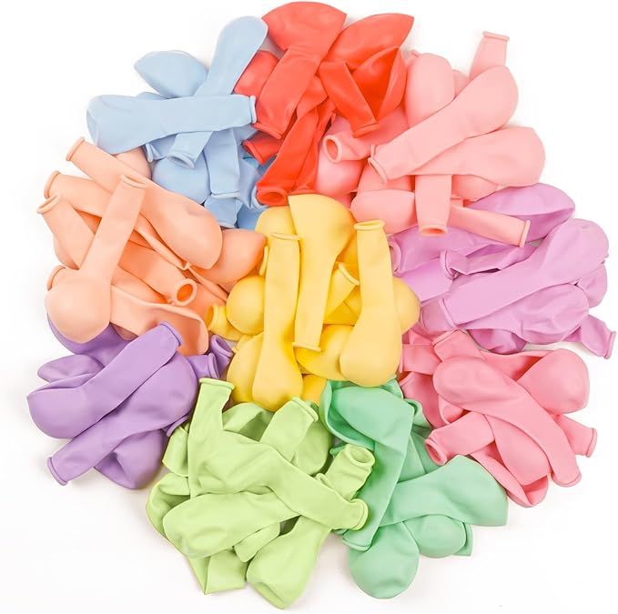 Pastel Balloons 100pcs 5 Inch Pastel Rainbow Latex Balloons for Baby Shower Gender Reveal Engagement
