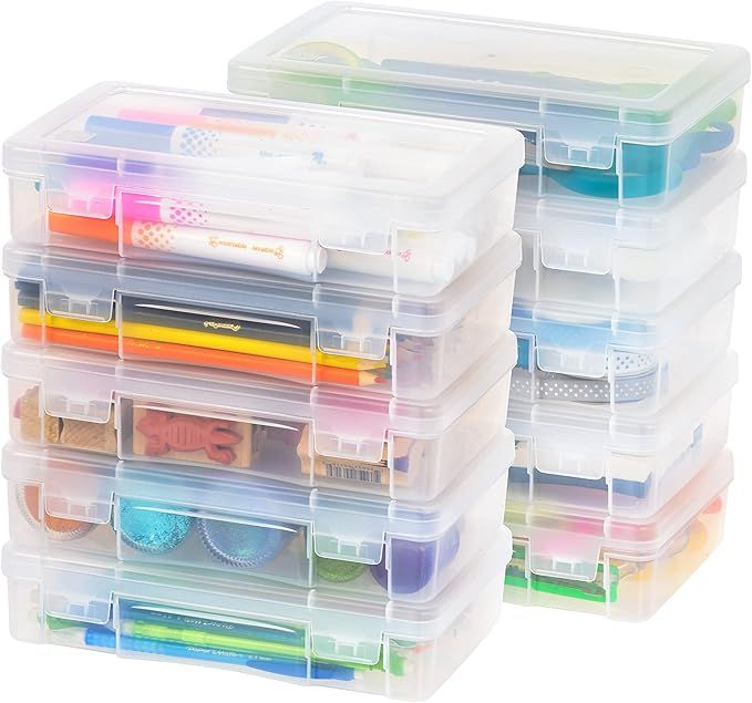 Pencil Case Plastic Pouch Box Storage Organizer for Beads