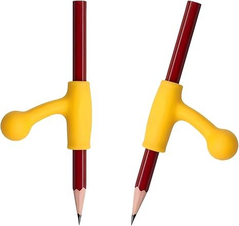 Pencil Grippers for Handwriting Aid & Posture Correction, Ergonomic Soft Cushion Design for Kids, Toddlers, Preschoolers, Adults, Left/Right Hand Users & Special Needs Writing Training Tools (2)