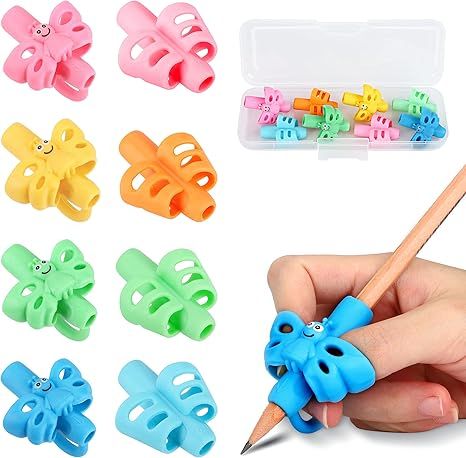 Pencil Grippers for Kids Handwriting, Pencil Grip for Toddlers 2-4 Years, Pencil Helper for Kids Learning to Write,Pencil Holder Trainer Writing aid Elementary Teaching Tools