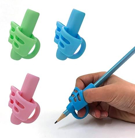 Pencil Grips/Holder for Kids Handwriting, Toddlers/Preschool 2-4 Year learning to Write, Writing aid Grip for Children's Training Pencils, 3 PACK