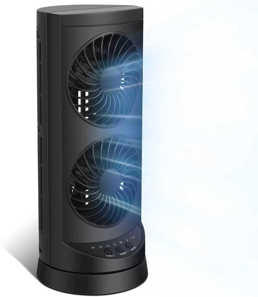Personal Tower Cooling Fans that Blow Cold Air, Standing Small Desk Fan with 3 Speeds & Timer, 60° & 110° Oscillating Table Fan, Quiet and Safe Electric Floor Fan for Bedroom, Bedside, Home, Office