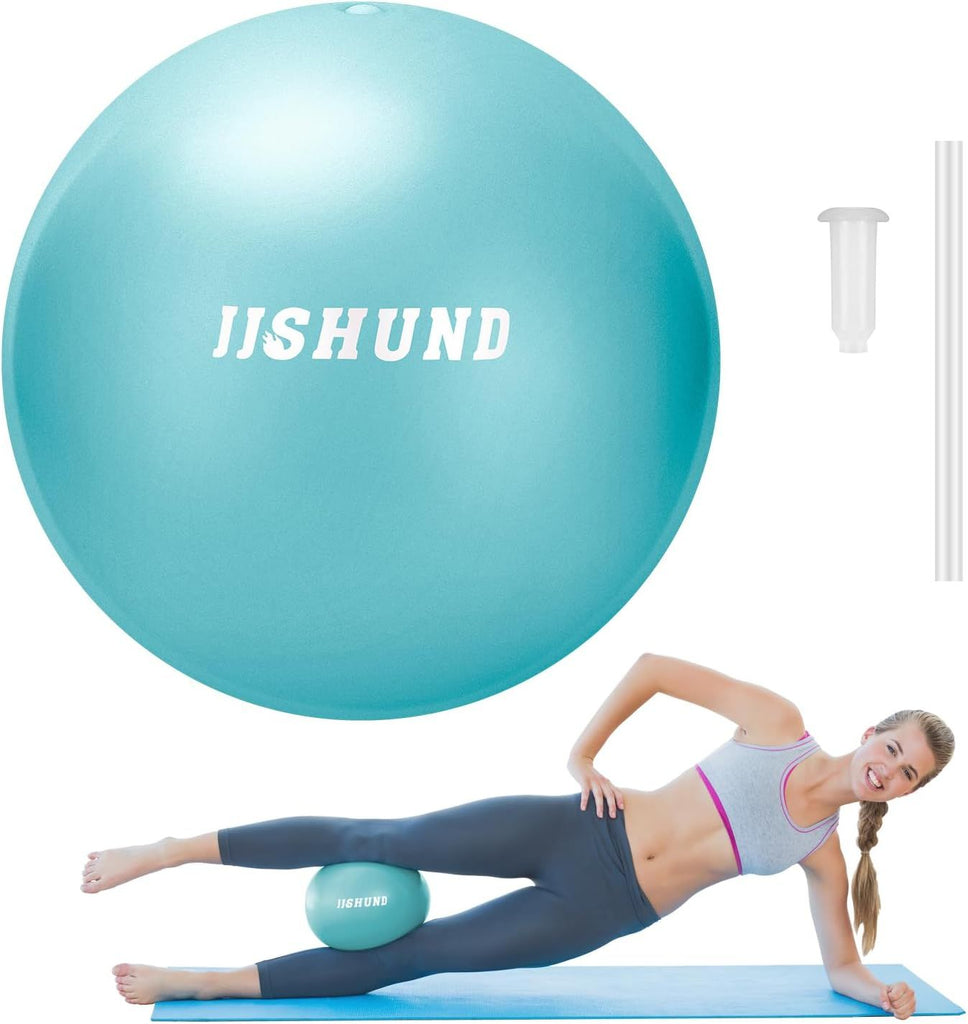 Pilates Ball, 9 Inch Small Exercise Soft Workout Yoga Ball with Exercise Guide, for Home Gym Yoga, Pilates, Core Training, Workout, Balance, Stability