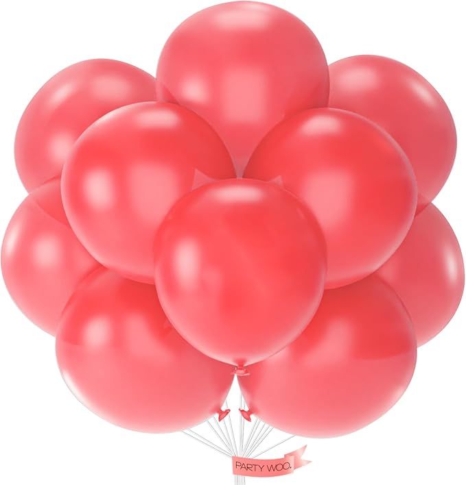Pink Large Balloons 20 pcs 18 Inch Big Jumbo Giant Matte Rose Hot Watermelon Pink Latex Balloons for Graduation Wedding Baby Shower Princess Bachelorette Birthday Party Decorations Pink-Q11